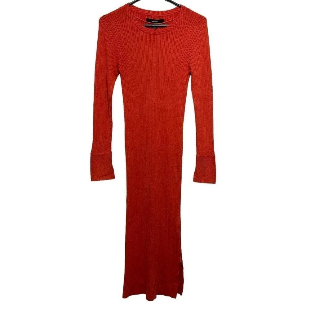 Vero Moda Nwt’s Glory Long Sleeve Ribbed Midi Dress. Size Medium